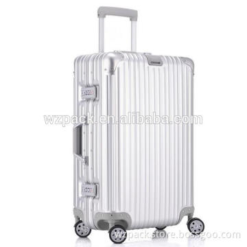 OEM aluminium metal luggage trolley suitcase